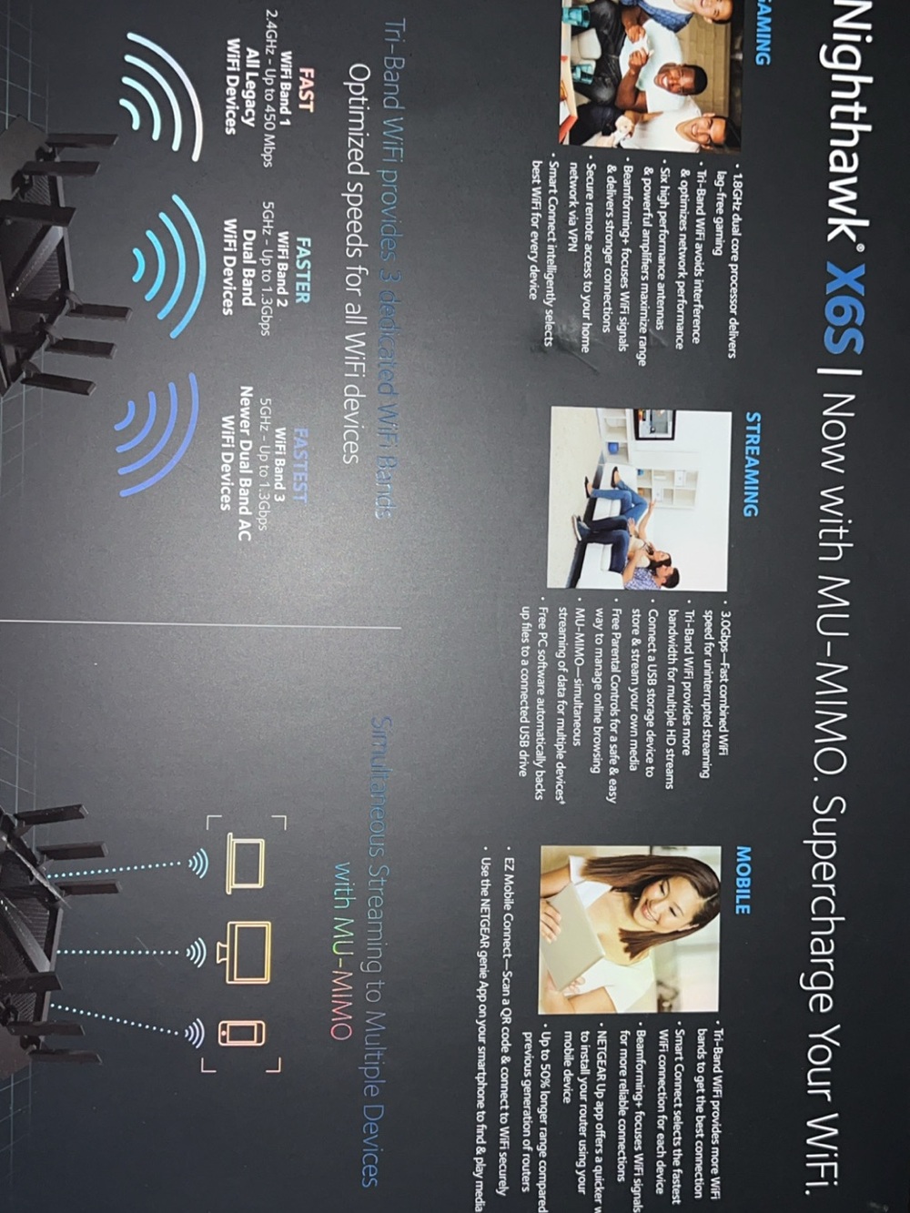 NETGEAR Nighthawk X6S AC3000 Tri-Band WiFi Router R7900P Tested w/ Box & Acc - Picture 5 of 7